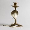 brass cobra candlestick from india