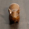 Hand Carved Wood Pig