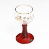 German Red Beehive Stem Hock Glasses