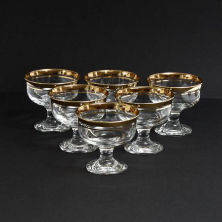 Vintage Gold Rimmed Dessert Dishes