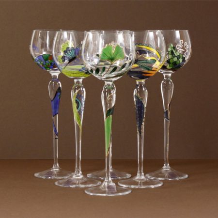 Paul Nagel Romantic Poetry Wine Glasses