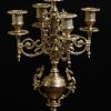 The capitals of an Ornate Brass Candelabra