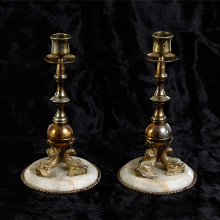 Vintage Candlesticks with marble base