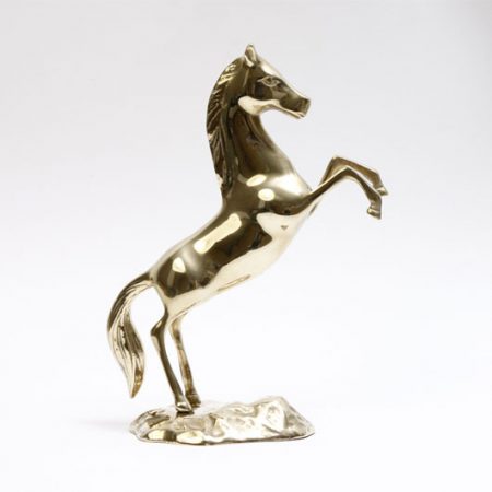 rearing horse made of brass