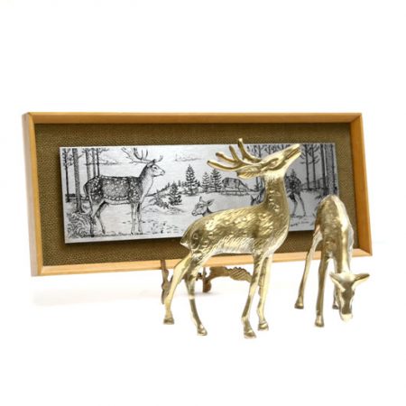 omicways steel etching with brass deer