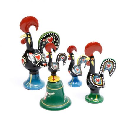 set of Portuguese barcelos roosters