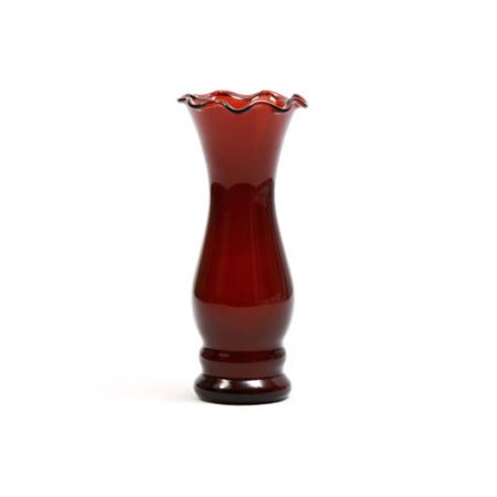 ruby red anchor hocking vase
