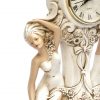 close up of ornamental lady clock
