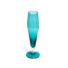 aqua blue glass art vase