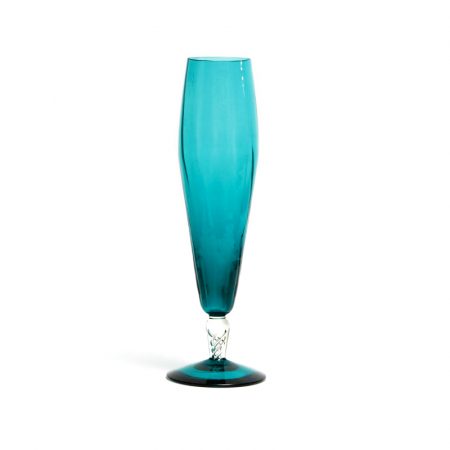 blue retro art vase