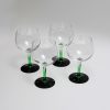 tanqueray glasses with green stems