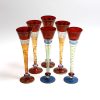 hand painted vintage champagne flutes
