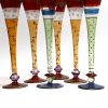 foot and stem of champagne flutes