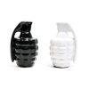 black and white salt and pepper shakers
