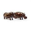 wood carved african hippo