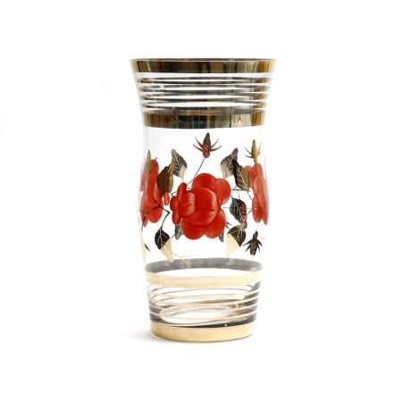 retro glass handpainted vase