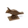 carved wood bird from india