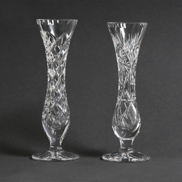 Bohemian Diamond And Pinwheel 24% Lead Cut Crystal Vases » Kode-Store.co.uk