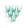 aqua green luminarc shot glasses 3