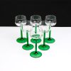 green stem wine glasses
