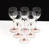 pink stem wine glasses