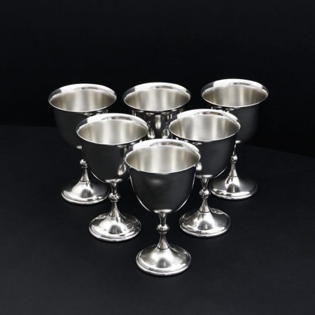 WA silver plate goblets