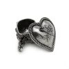 pewter heart shaped trinket box