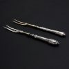 Russian silver two pronged forks