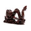 red resin dragon spitting pearl clear marble
