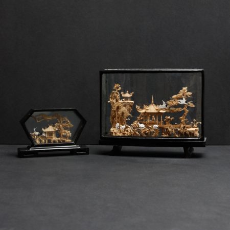 pair of chinese cork sculptures 2