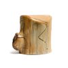 side of a tree stump trinket box