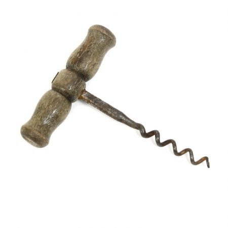 vintage wood handle corkscrew 2