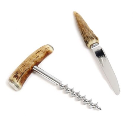 antler foil cutter and corkscrew