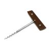 rear of brushed metal wood handle corkscrew