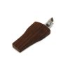 rear mid century brushed metal and wood bottle opener and church key