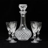 cristal d'arques bleikristall decanter with crystal liquor glasses 2