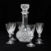 cristal d'arques bleikristall decanter with crystal liquor glasses 3