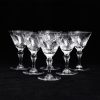fern pattern crystal liquor cocktail glasses