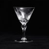 a fern pattern crystal liquor cocktail glass