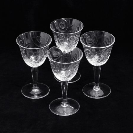 pressed pattern vintage liquor glasses