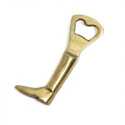 brass bottle opener shaped like a boot