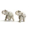 vintage mother of pearl elephants