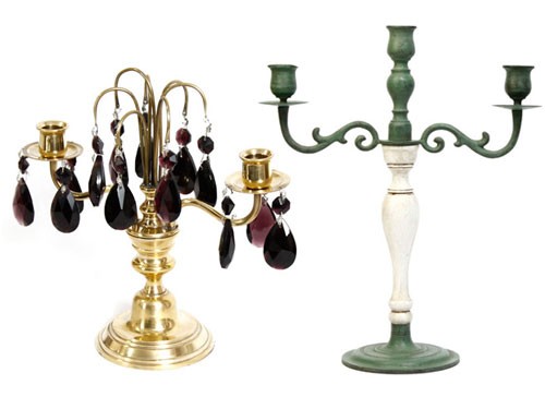 rocco and shabby chic candelabras
