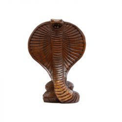 hand carved wood cobra from india