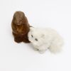 rabbit fur squirrel and cat ornaments