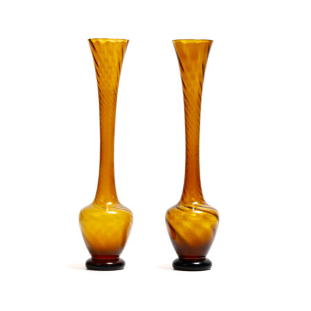 murano spiral amber glass vase 5