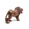 carved wood lion from behind