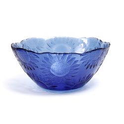 spanish recycled blue glass bowl 2