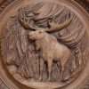 canadian rothammer wood carved moose