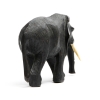 rear of carved wood african elephant